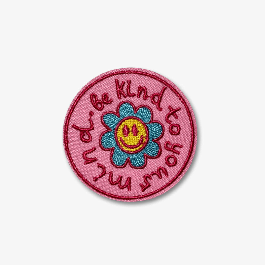 Motif Iron On Badge - BE KIND - Ragland Fabrics
