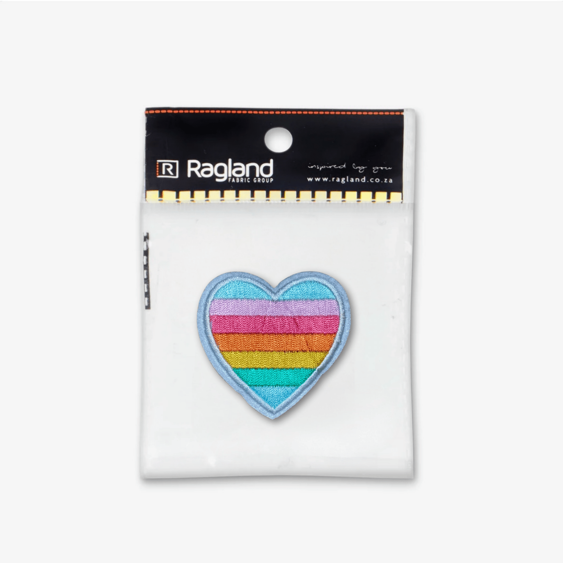 Motif Iron On Badge - LOVE HEART - Ragland Fabrics