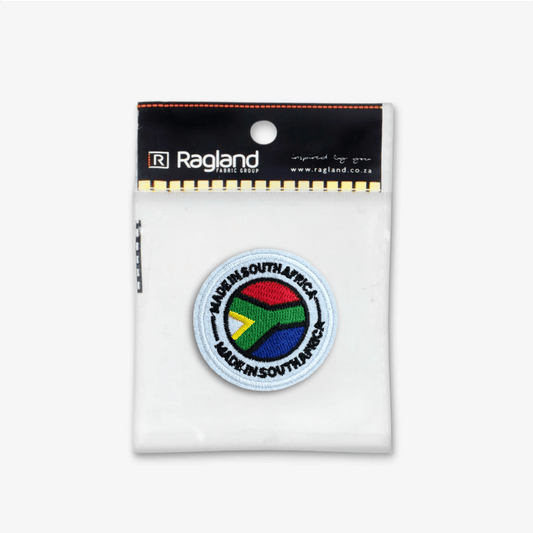 Motif Iron On Badge - MADE IN SA White - Ragland Fabrics