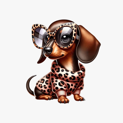 Motif Iron On Badge - Sausage Puppy - Ragland Fabrics
