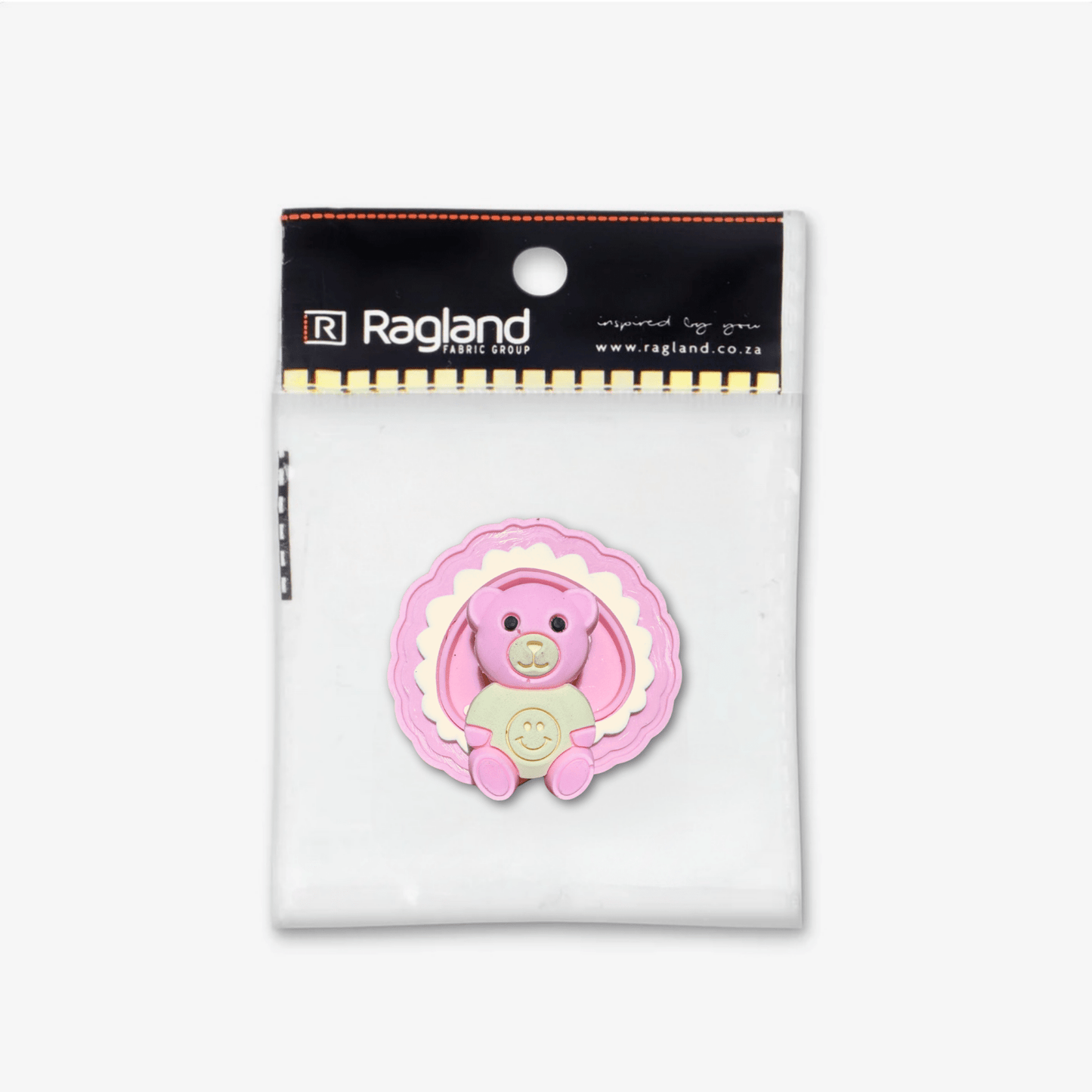 Motif Rubber 3D - PINK TEDDY - Ragland Fabrics
