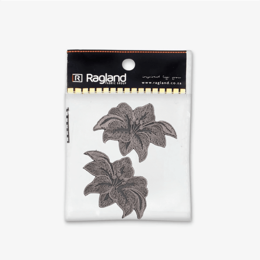 Motif Sew On Badge - Lilac Floral (2 PACK) - Ragland Fabrics