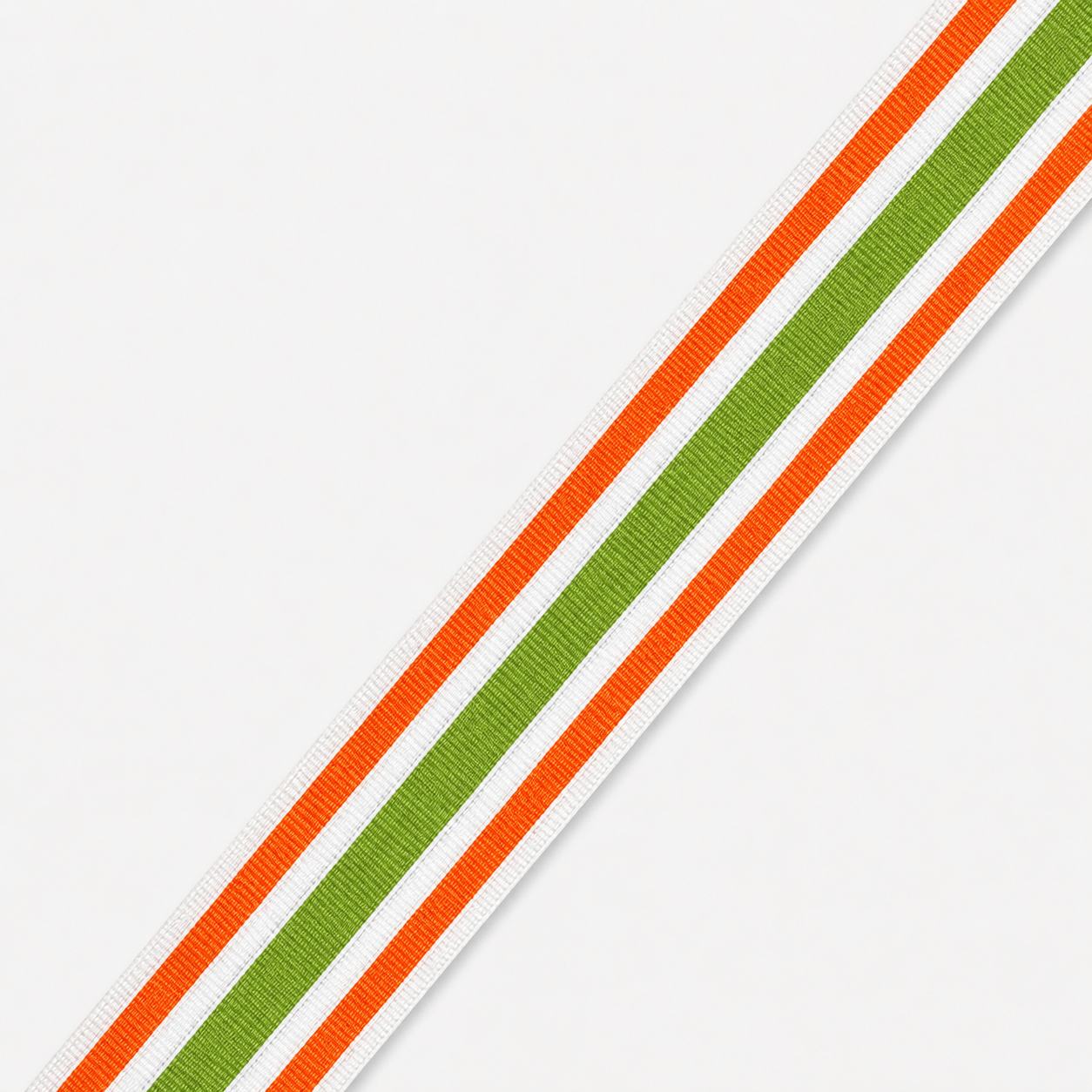 Polyester Tape 38mm Olive / Orange / White - Ragland Fabrics