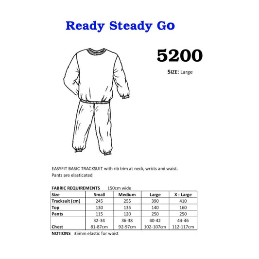 Pattern | Easy Fit Basic Tracksuit 5200 - Ragland Fabrics