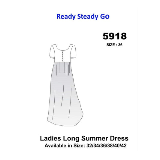 Pattern | Ladies Long Summer Dress 5918 - Ragland Fabrics