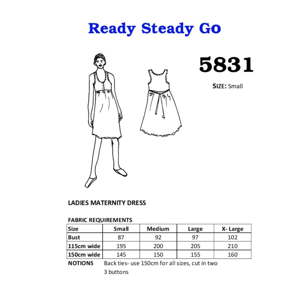 Pattern | Ladies Maternity Dress 5831 - Ragland Fabrics