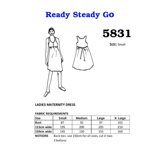 Pattern | Ladies Maternity Dress 5831 - Ragland Fabrics
