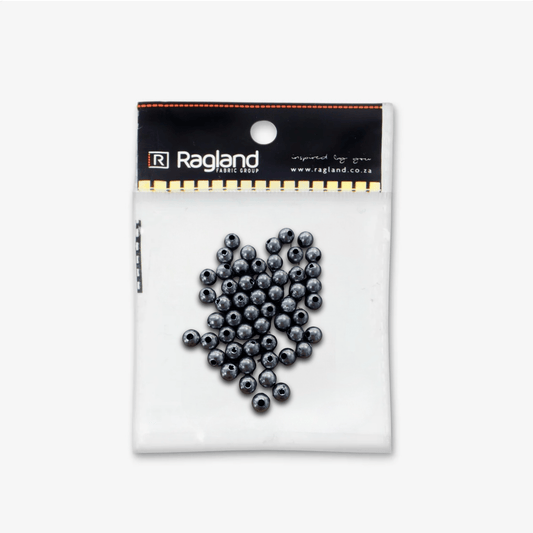 Pearl Beads 6mm | Gunmetal - Ragland Fabrics