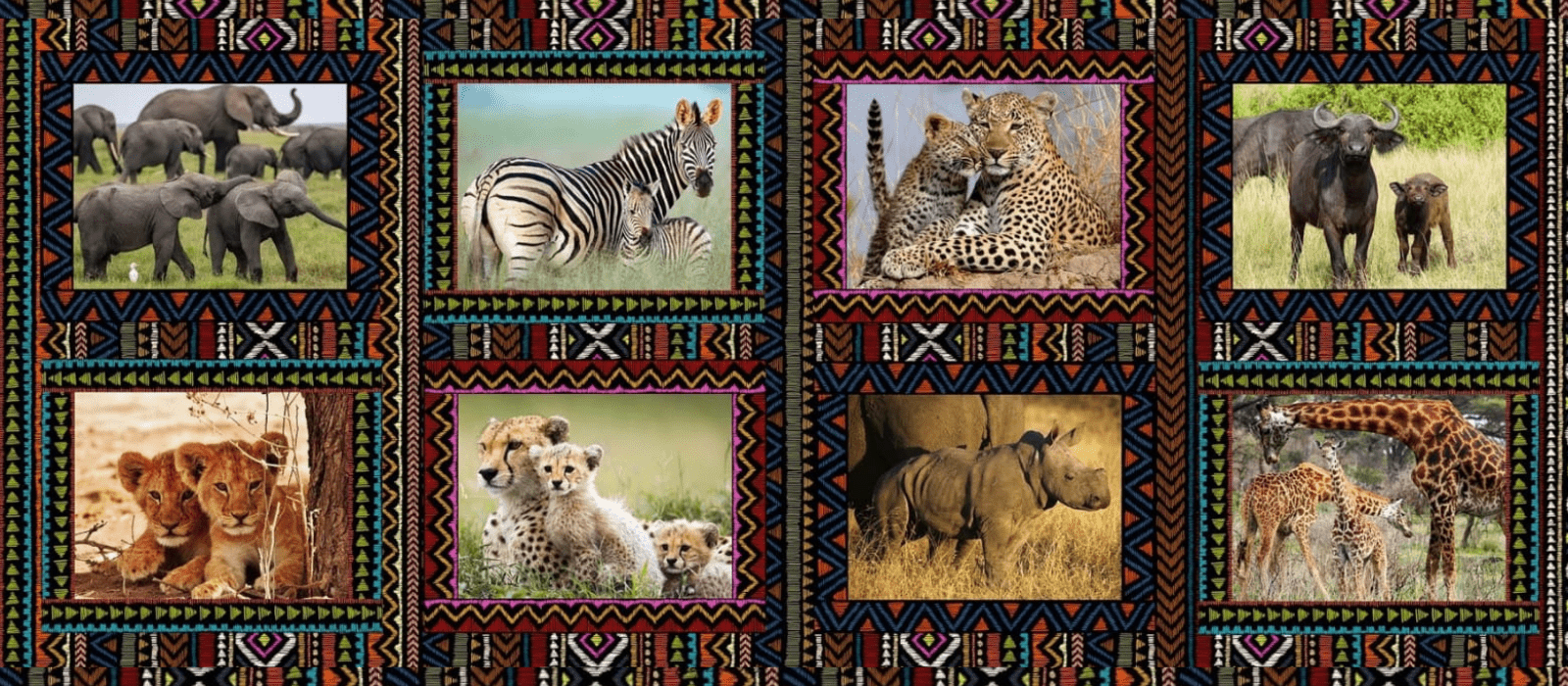 Place Mats South Africa Baby Wild Animals - Ragland Fabrics