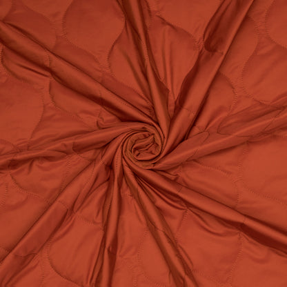 Quilted Jacket Material Orange - Ragland Fabrics