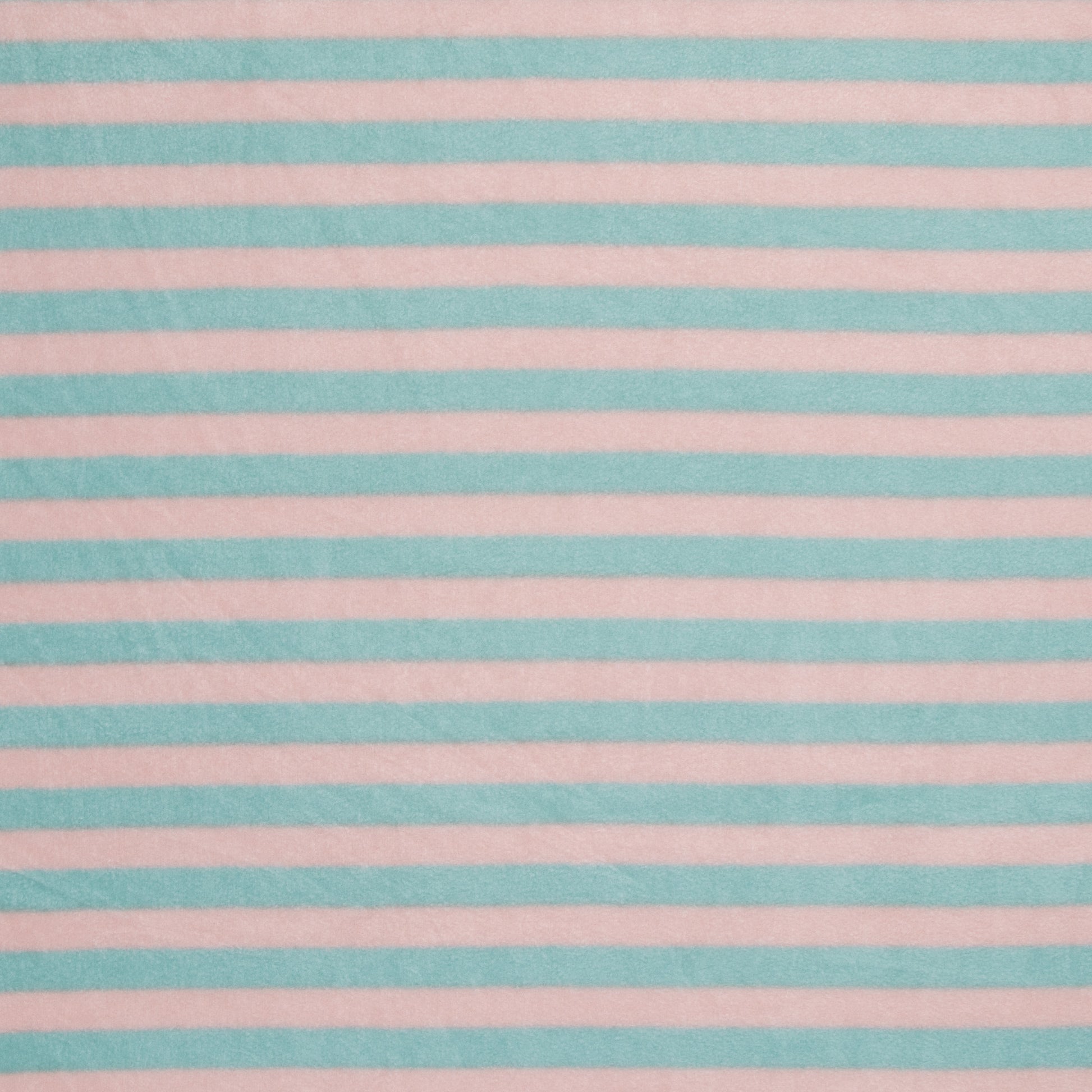 Printed Polar Fleece Peach/Turquoise Stripe - Ragland Fabrics