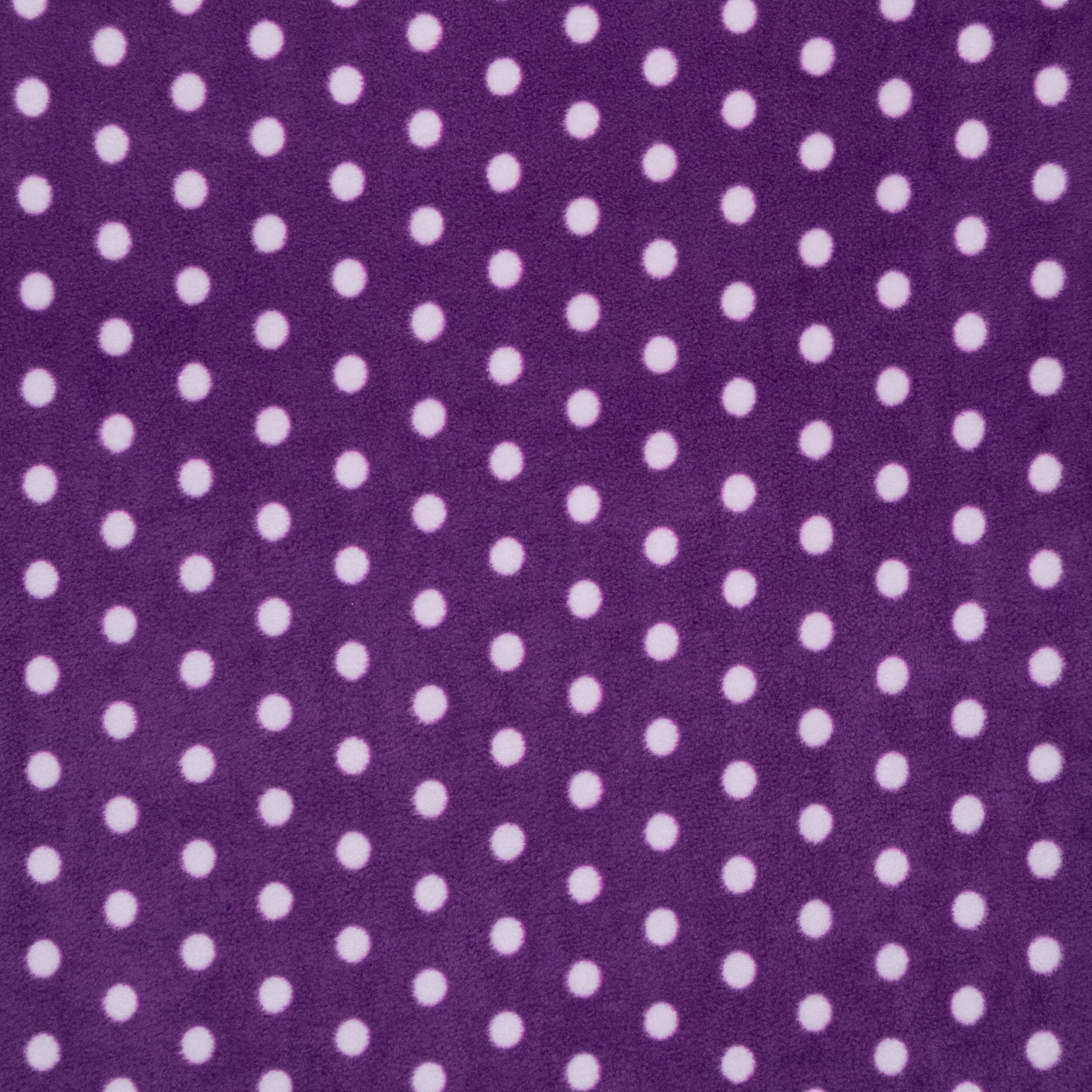 Printed Polar Fleece Purple/White Spot - Ragland Fabrics