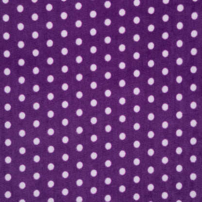 Printed Polar Fleece Purple/White Spot - Ragland Fabrics