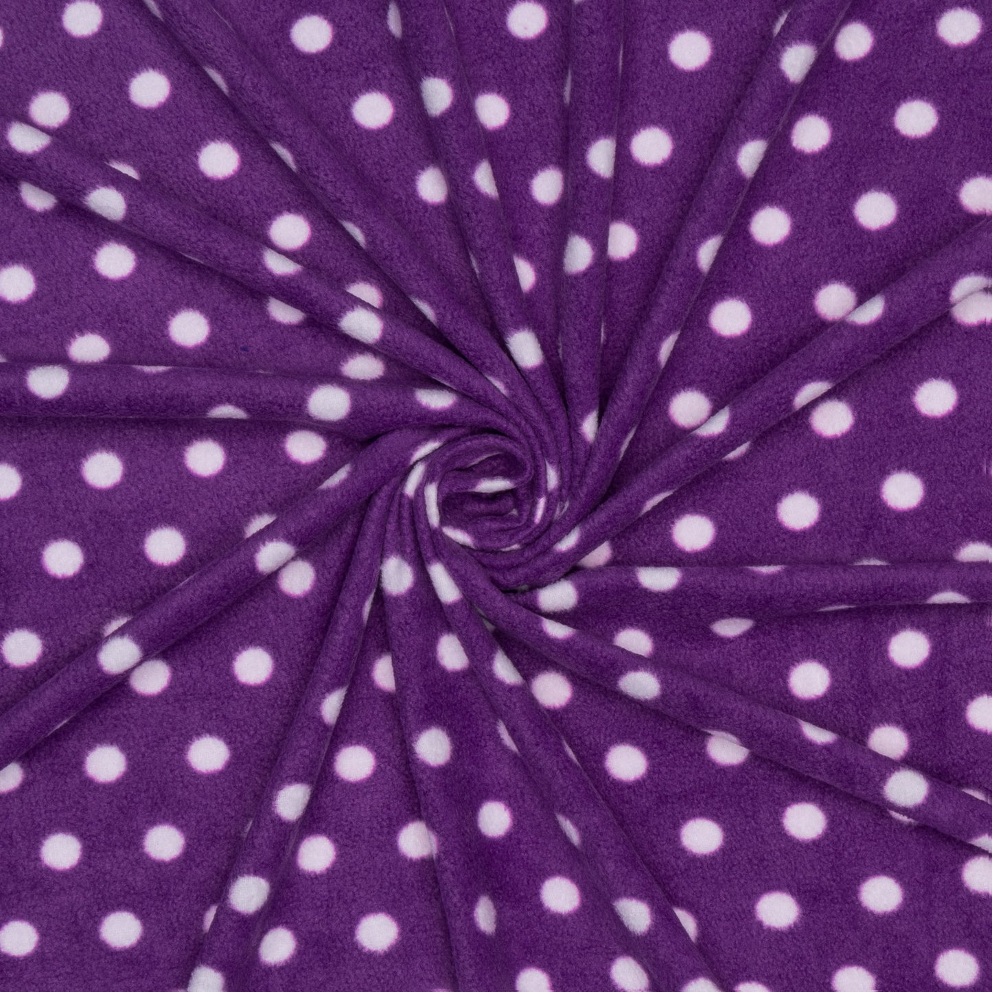 Printed Polar Fleece Purple/White Spot - Ragland Fabrics