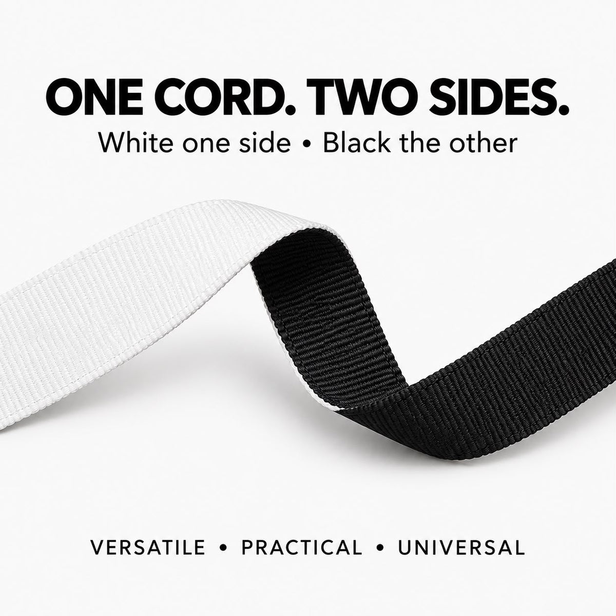 Polyester Tape Dbl Sided Black/White - Clearance