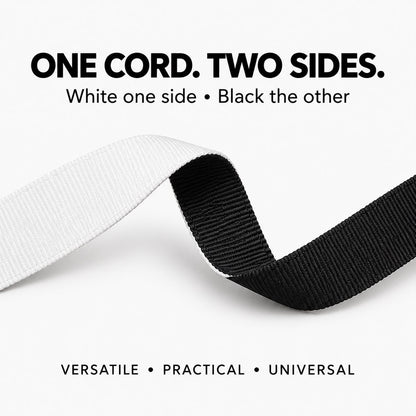 Polyester Tape Dbl Sided Black/White - Clearance