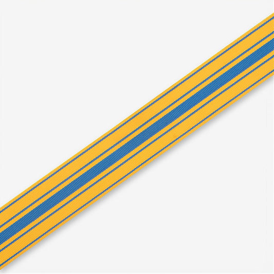Polyester Tape Stripe Blue/Yellow 40mm - Ragland Fabrics