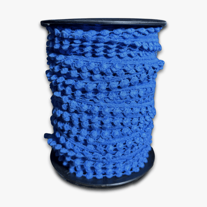 Pom Pom Lace 12mm | Blue (Per Met) - Ragland Fabrics