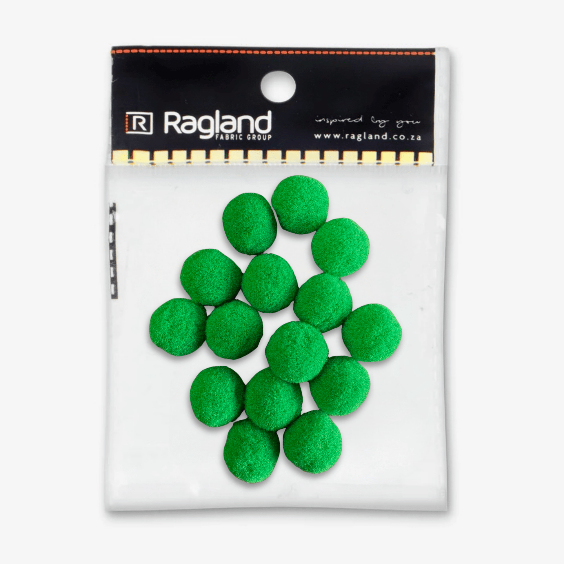 Pom Poms - Green 20mm | 15pcs - Ragland Fabrics