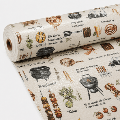 Printed Vinyl PotjieKos Stone - Ragland Fabrics