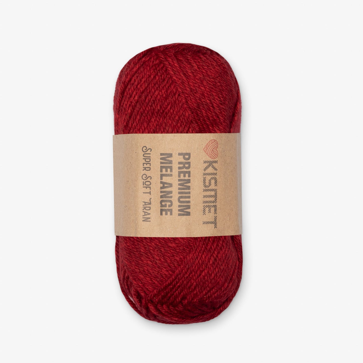 Premium Melange Aran Deep Red 312 - Ragland Fabrics