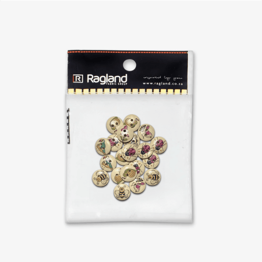 Pretty Buttons Creatures & Critters - 20pcs - Ragland Fabrics