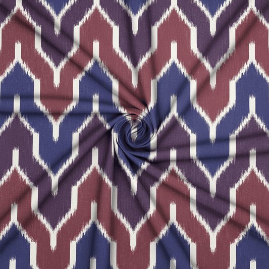 Printed Cotton Linen Blurred Lines - Ragland Fabrics