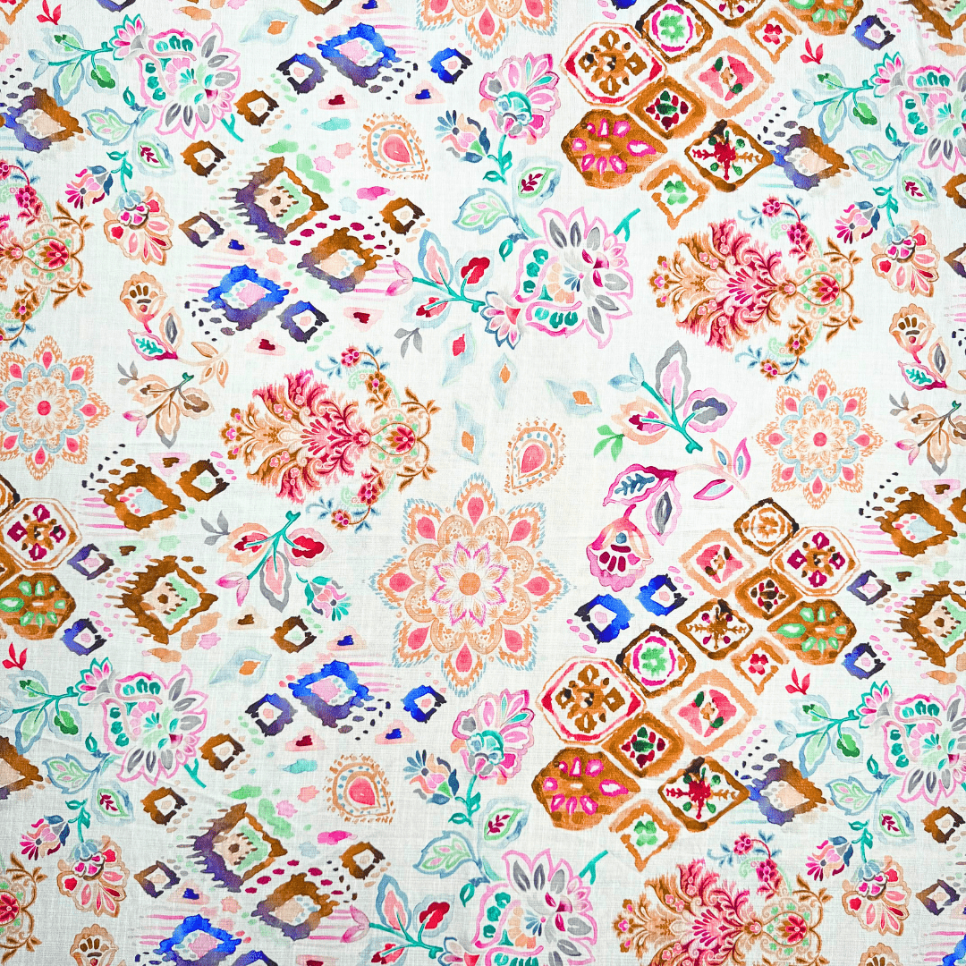 Printed Linen Blend Des.C - Ragland Fabrics