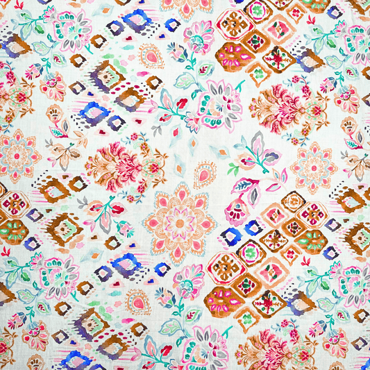 Printed Linen Blend Des.C - Ragland Fabrics