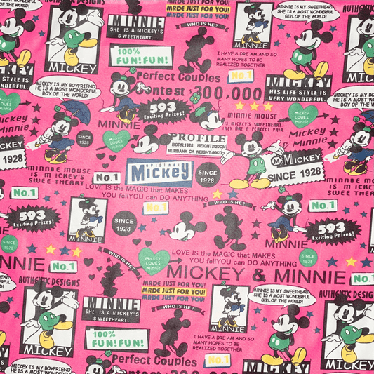 Printed Mickey Satin - CLOSEOUT - Ragland Fabrics