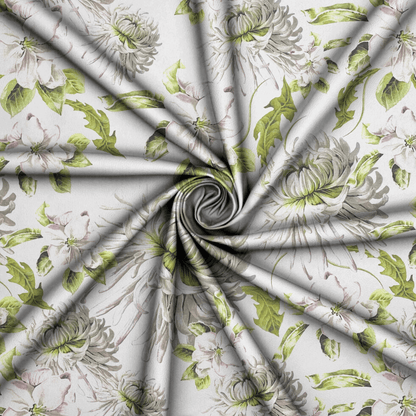 Printed Mini Matt Blossoms & Chrysanthemum - Ragland Fabrics