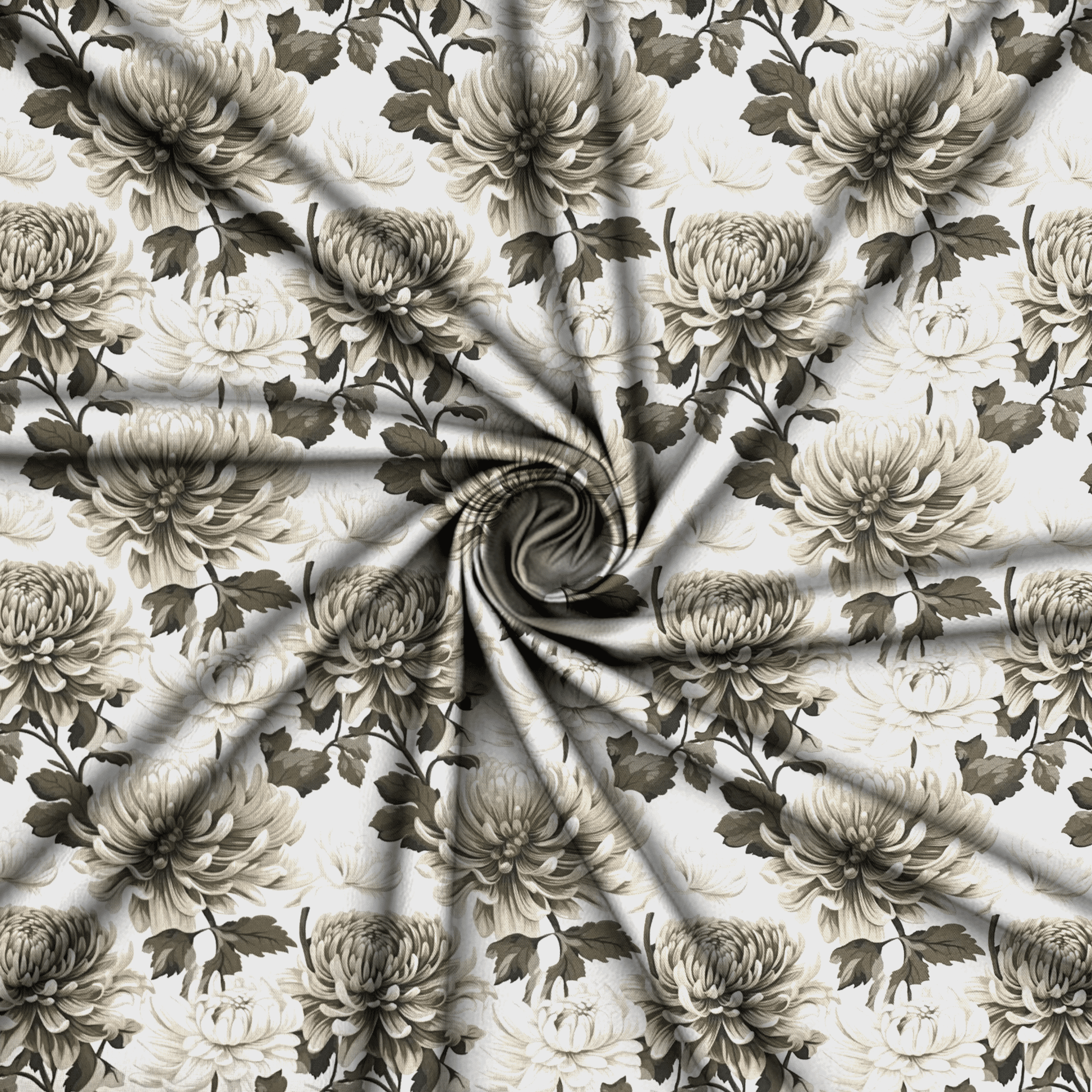 Printed Mini Matt Delft Grey - Ragland Fabrics