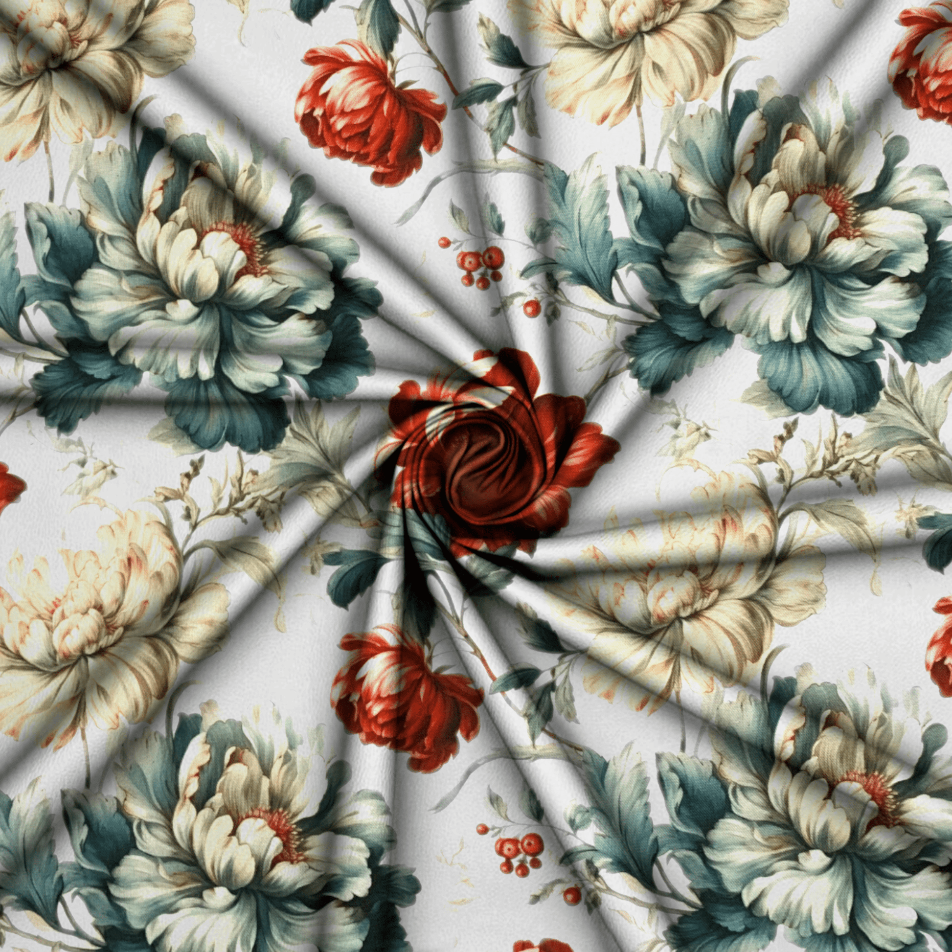Printed Mini Matt Kyra Red - Ragland Fabrics