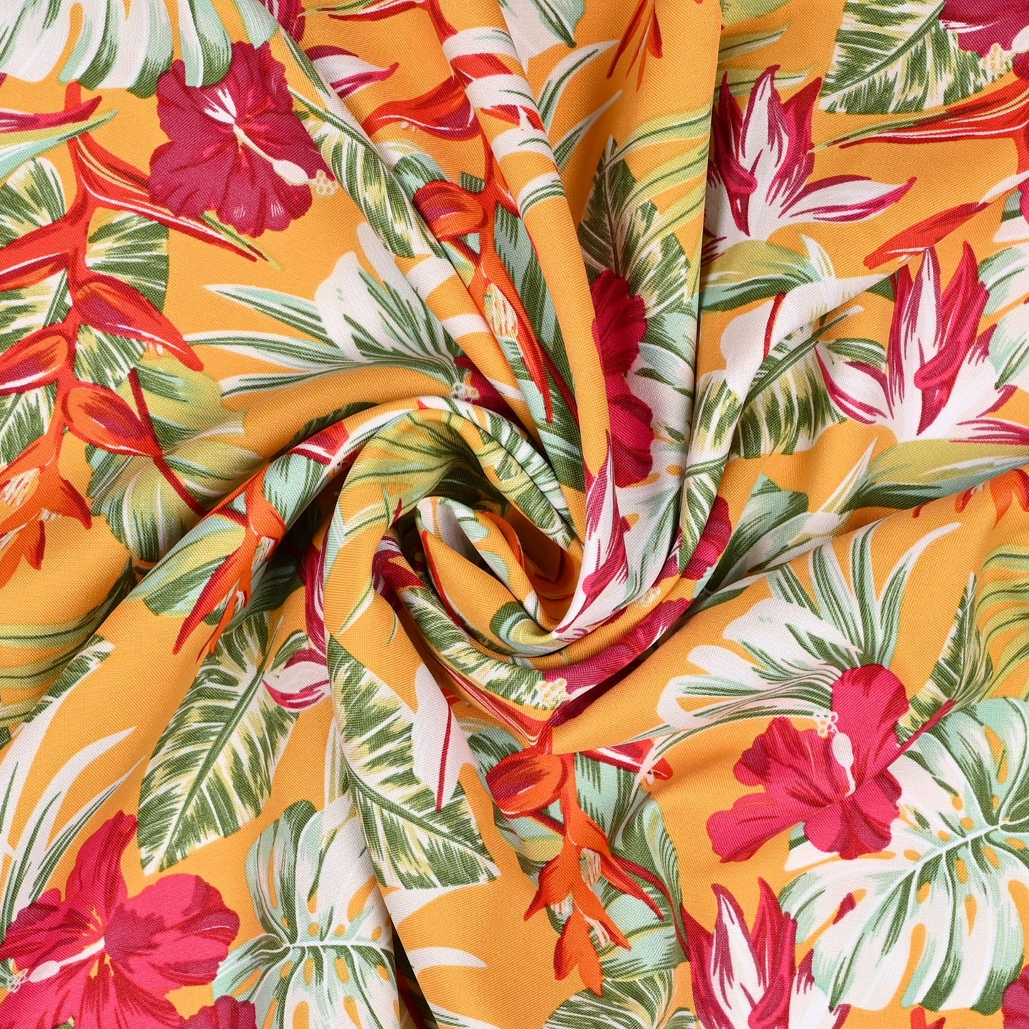 Printed Mini Matt Tropicana Ochre - Ragland Fabrics