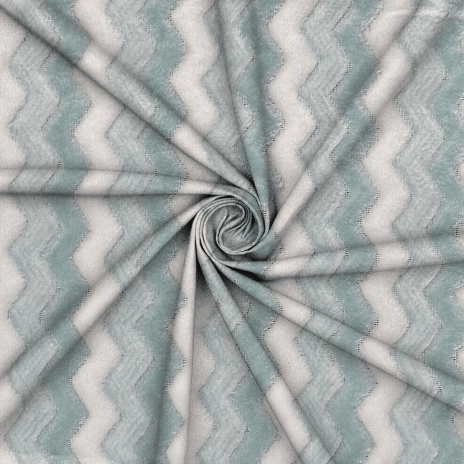 Printed Mongolian Fleece Chevron Baby Blue - Ragland Fabrics