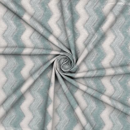 Printed Mongolian Fleece Chevron Baby Blue - Ragland Fabrics