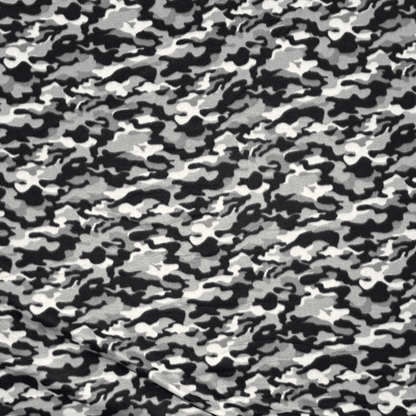 Printed Polar Fleece Camo Black Mini - Ragland Fabrics