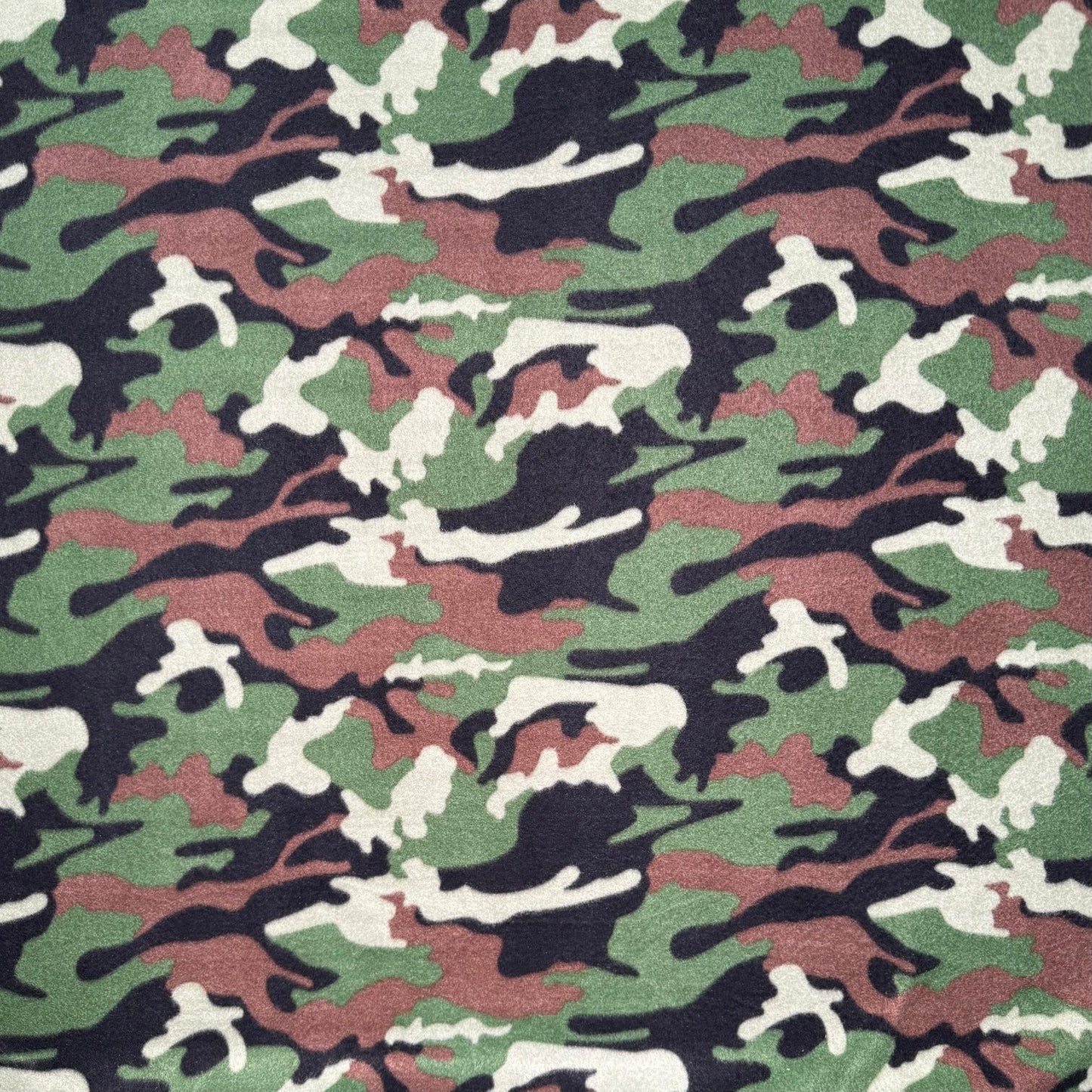 Printed Polar Fleece Camo Green - Ragland Fabrics
