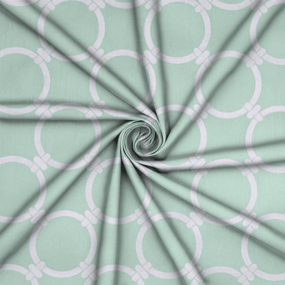 Printed Poly Cotton 140cm Circled Links - Ragland Fabrics