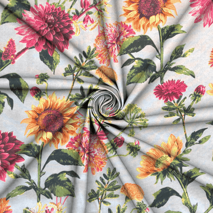 Printed Poly Cotton Hazey Dazey Grey - Ragland Fabrics