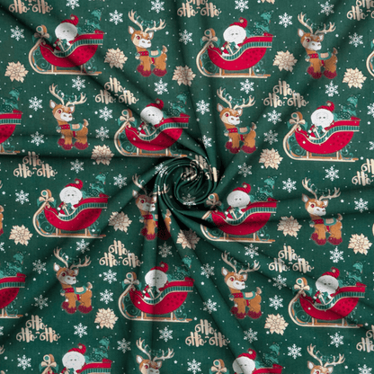 Printed Poly Cotton Slay Green 115cm - Ragland Fabrics
