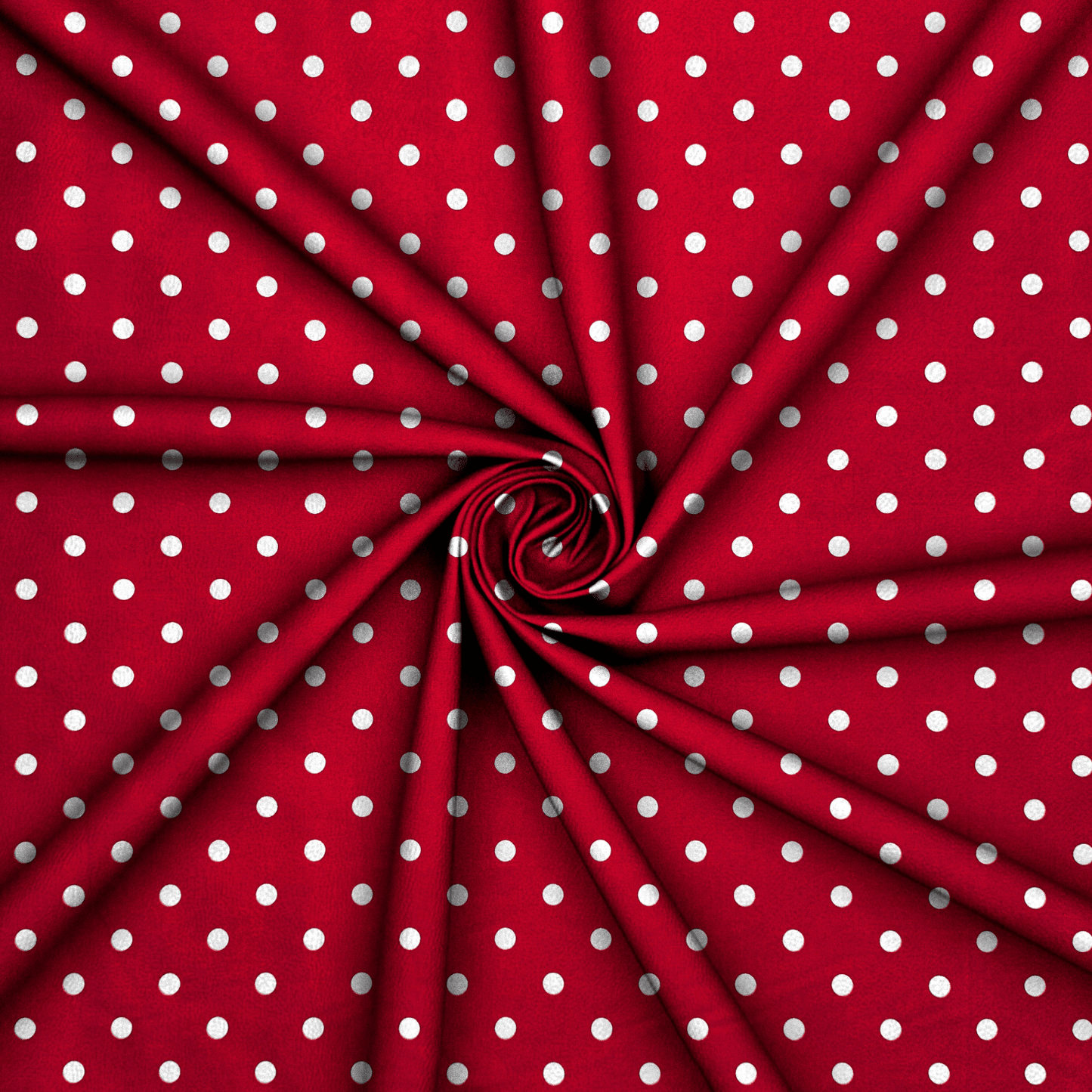 Printed Poly Cotton Spotty Red - Ragland Fabrics