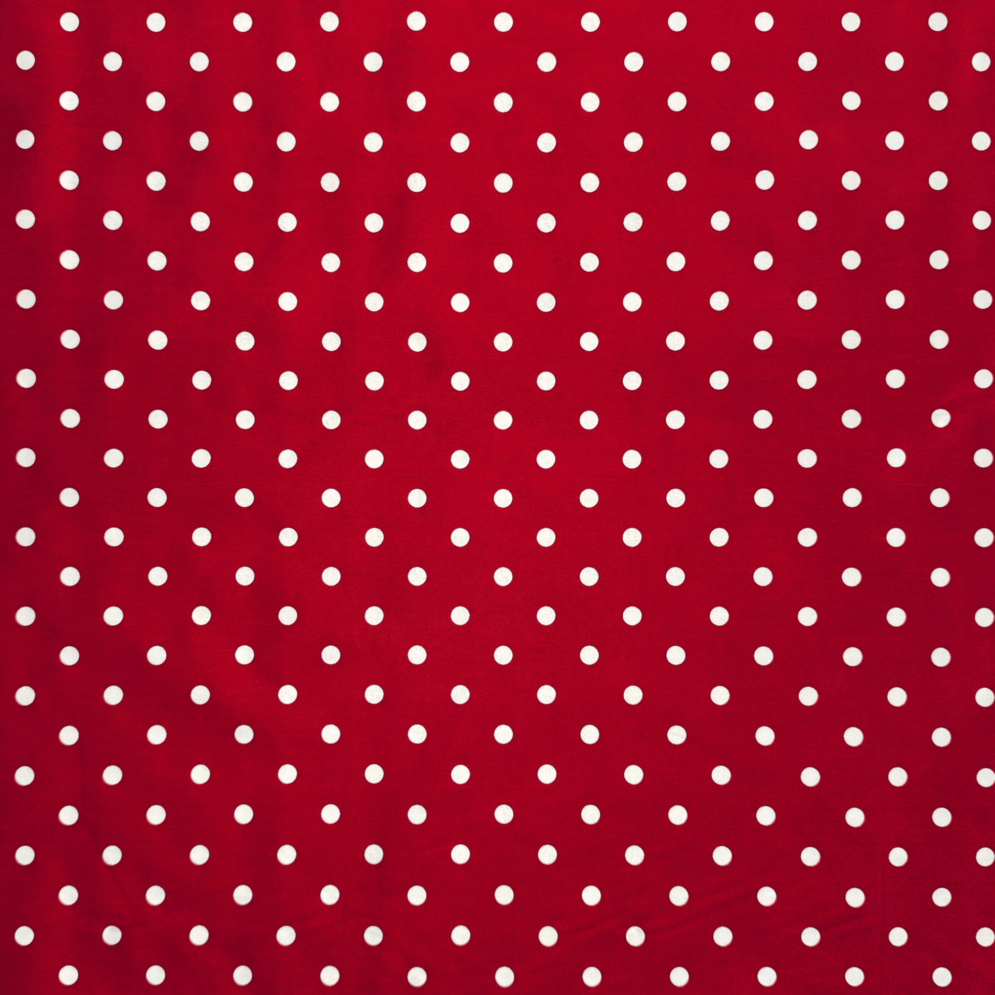 Printed Poly Cotton Spotty Red - Ragland Fabrics