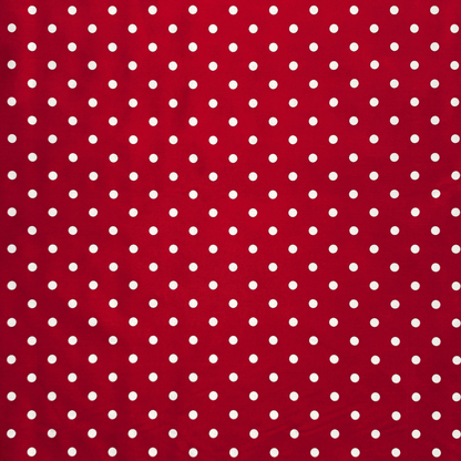 Printed Poly Cotton Spotty Red - Ragland Fabrics