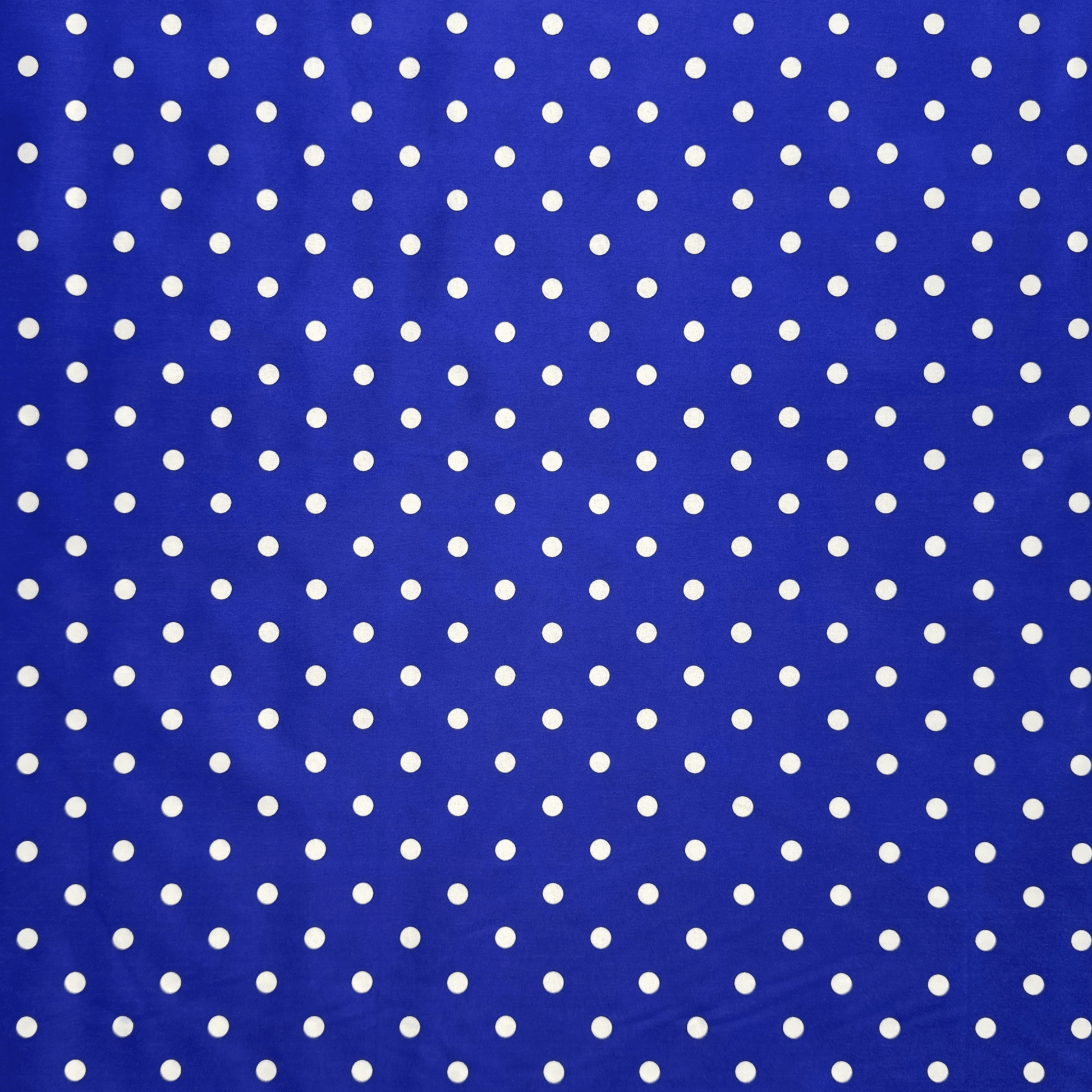 Printed Poly Cotton Spotty Royal - Ragland Fabrics