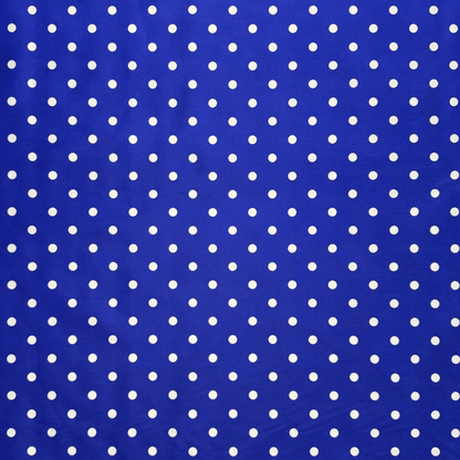 Printed Poly Cotton Spotty Royal - Ragland Fabrics