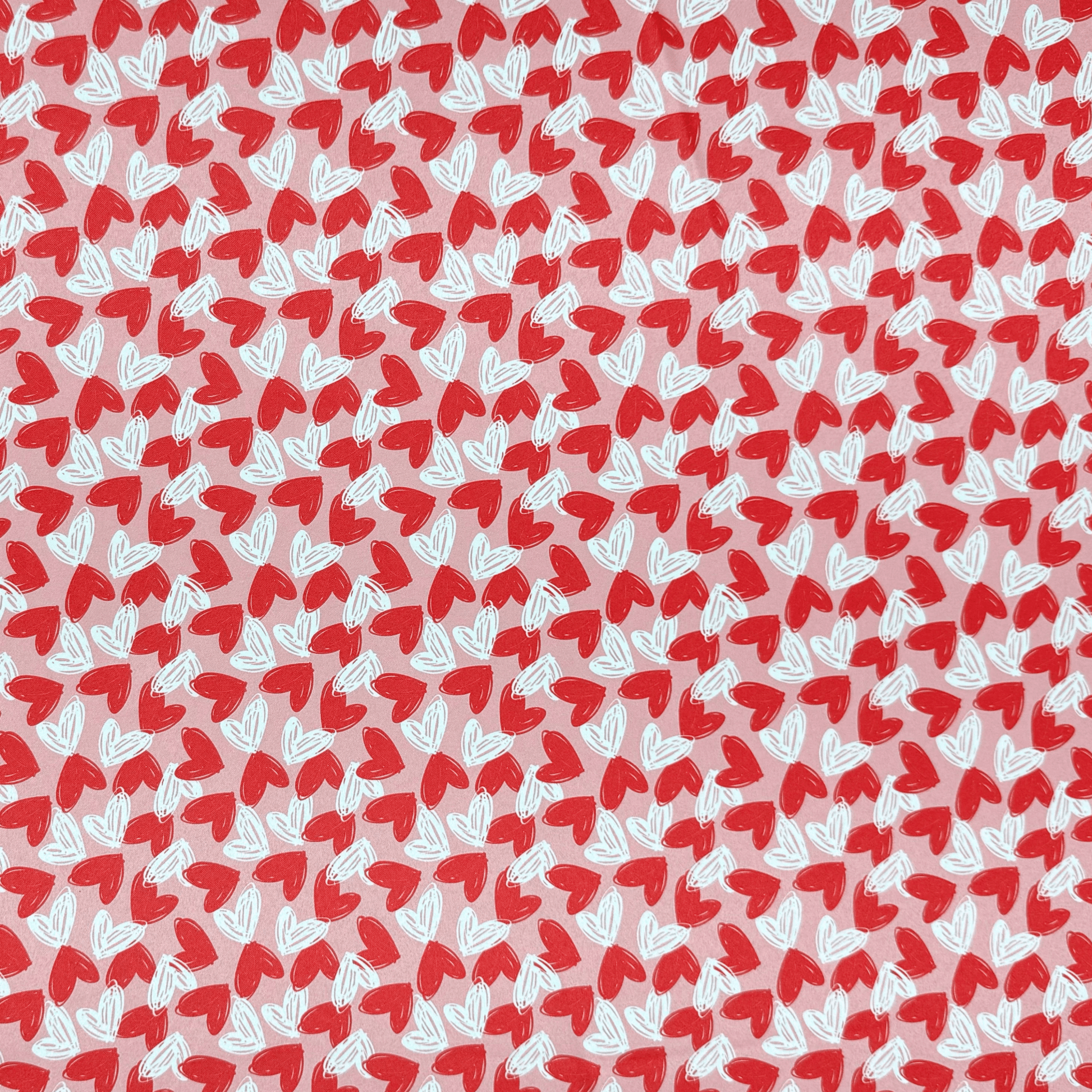 Printed Satin | With Love - Ragland Fabrics