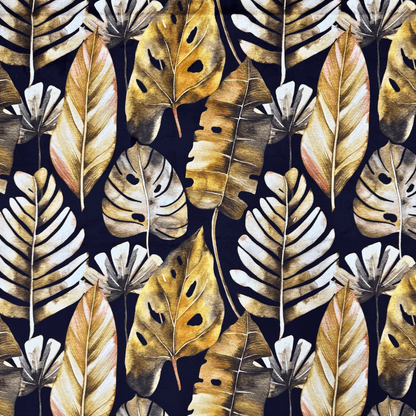 Printed Velvet Autum Leaf - Ragland Fabrics