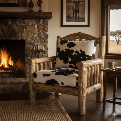 Printed Velvet Nguni Black - Ragland Fabrics