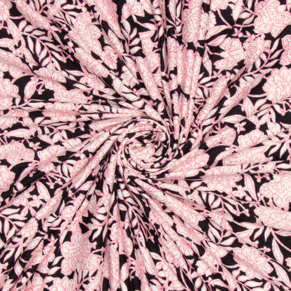 Dty Printed Dbl Brushed Pink Floral - Ragland Fabrics